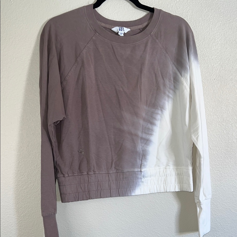 JoyLab Mauve And White Tie Dye Sweatshirt